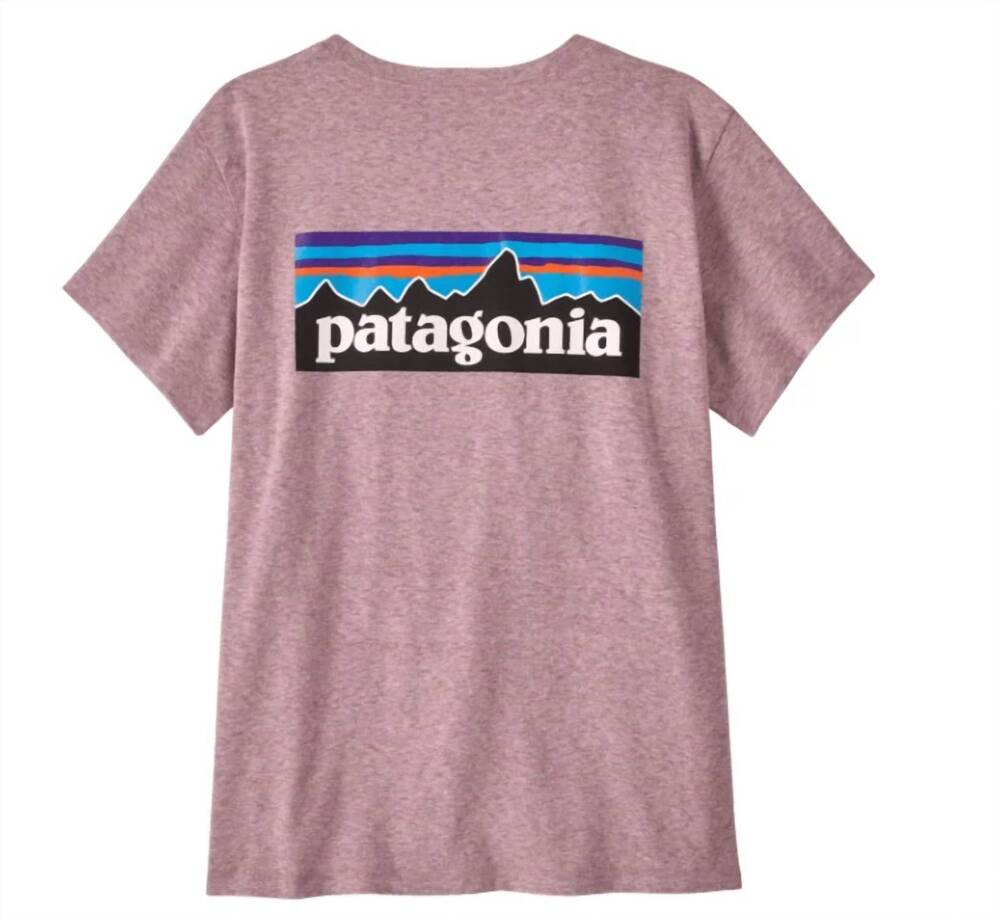 NEW PATAGONIA women's p-6 logo responsibili-tee in quiet violet